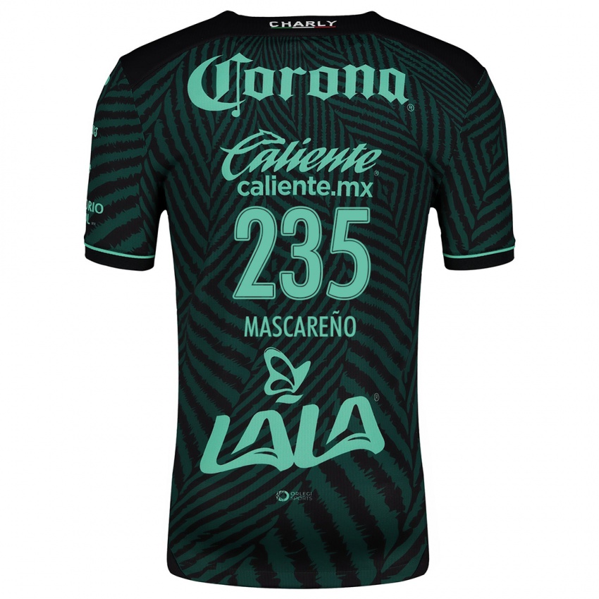 Niño Camiseta Luis Mascareño #235 Verde Negro 2ª Equipación 2024/25 La Camisa Perú