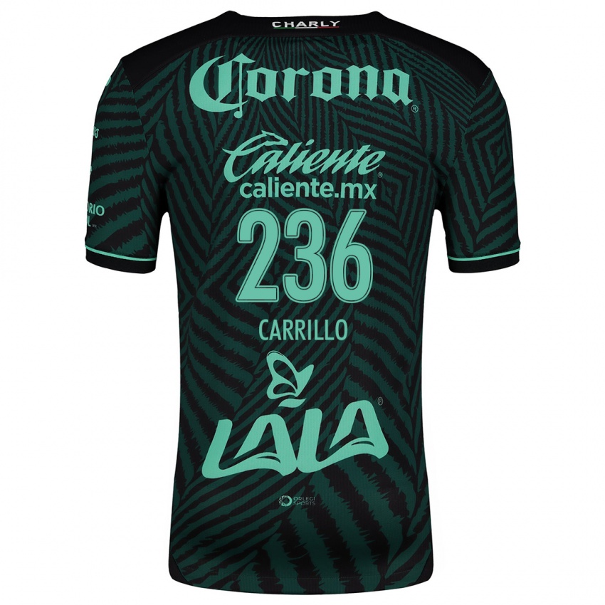 Niño Camiseta Fernando Carrillo #236 Verde Negro 2ª Equipación 2024/25 La Camisa Perú