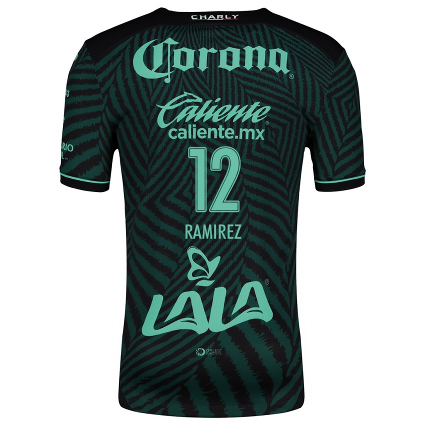 Niño Camiseta Santiago Ramírez #12 Verde Negro 2ª Equipación 2024/25 La Camisa Perú