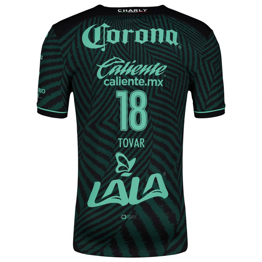 Niño Camiseta Arlett Tovar #18 Verde Negro 2ª Equipación 2024/25 La Camisa Perú