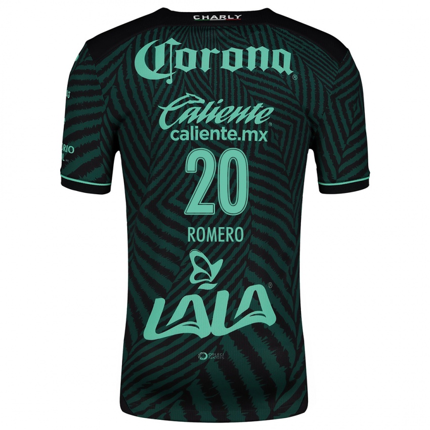 Niño Camiseta Lia Romero #20 Verde Negro 2ª Equipación 2024/25 La Camisa Perú