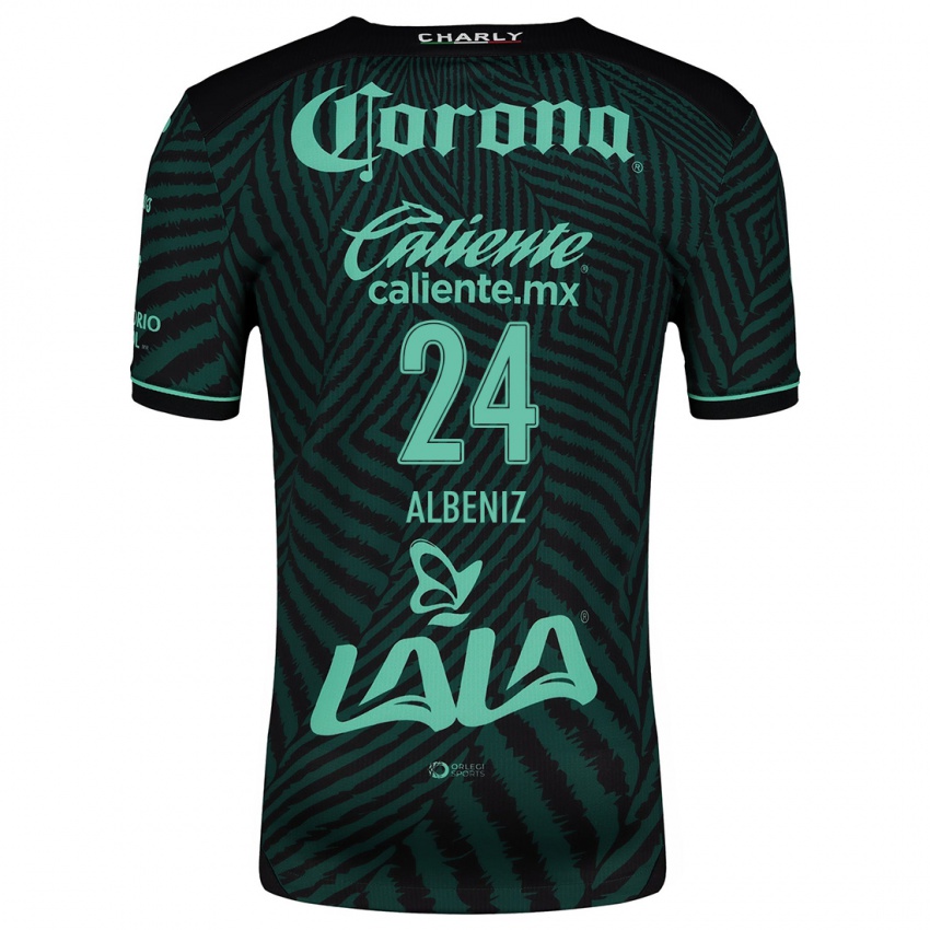 Niño Camiseta Maika Albéniz #24 Verde Negro 2ª Equipación 2024/25 La Camisa Perú