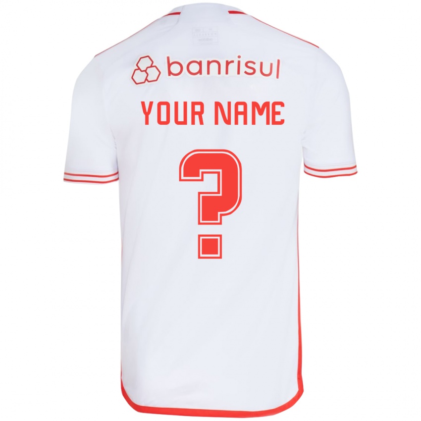 Niño Camiseta Su Nombre #0 Blanco Rojo 2ª Equipación 2024/25 La Camisa Perú