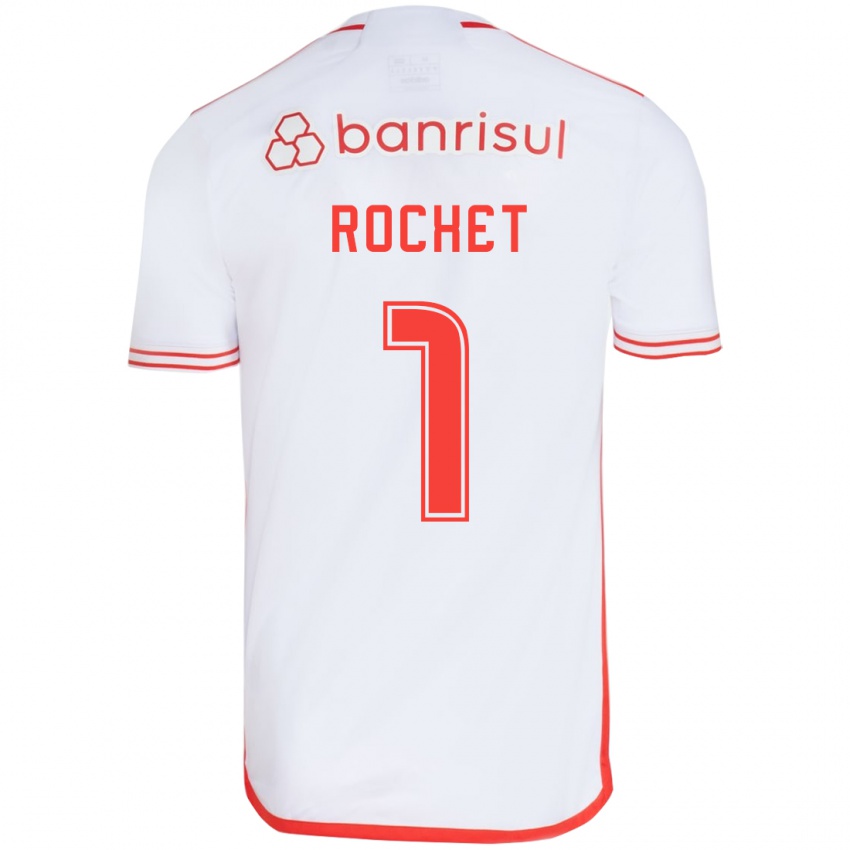 Niño Camiseta Sergio Rochet #1 Blanco Rojo 2ª Equipación 2024/25 La Camisa Perú