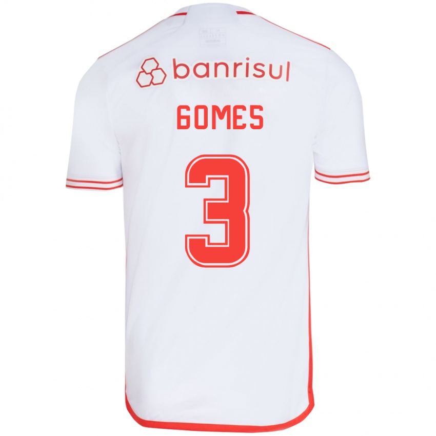 Niño Camiseta Igor Gomes #3 Blanco Rojo 2ª Equipación 2024/25 La Camisa Perú