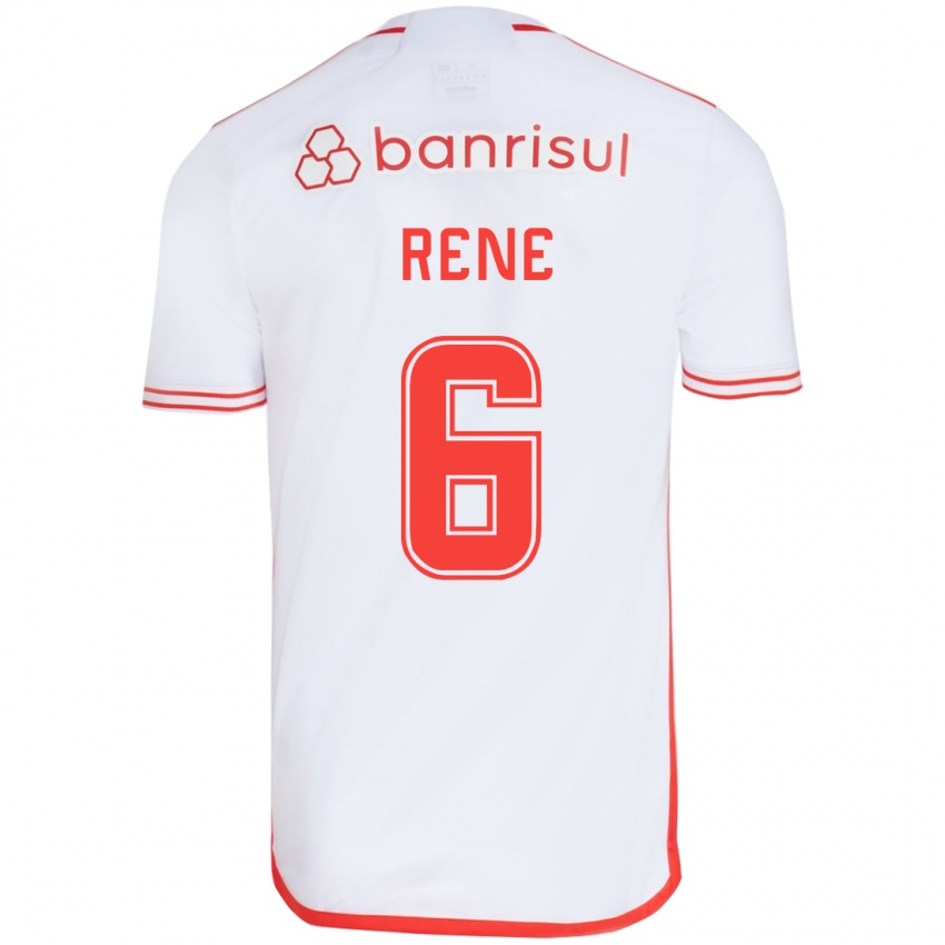 Niño Camiseta Rene #6 Blanco Rojo 2ª Equipación 2024/25 La Camisa Perú