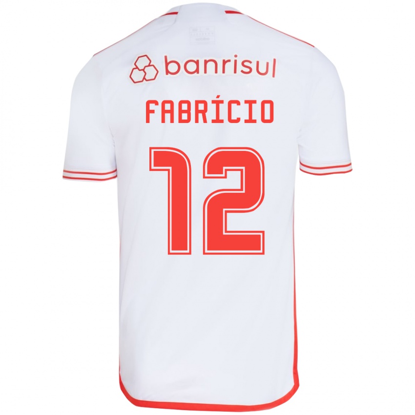 Niño Camiseta Fabrício #12 Blanco Rojo 2ª Equipación 2024/25 La Camisa Perú