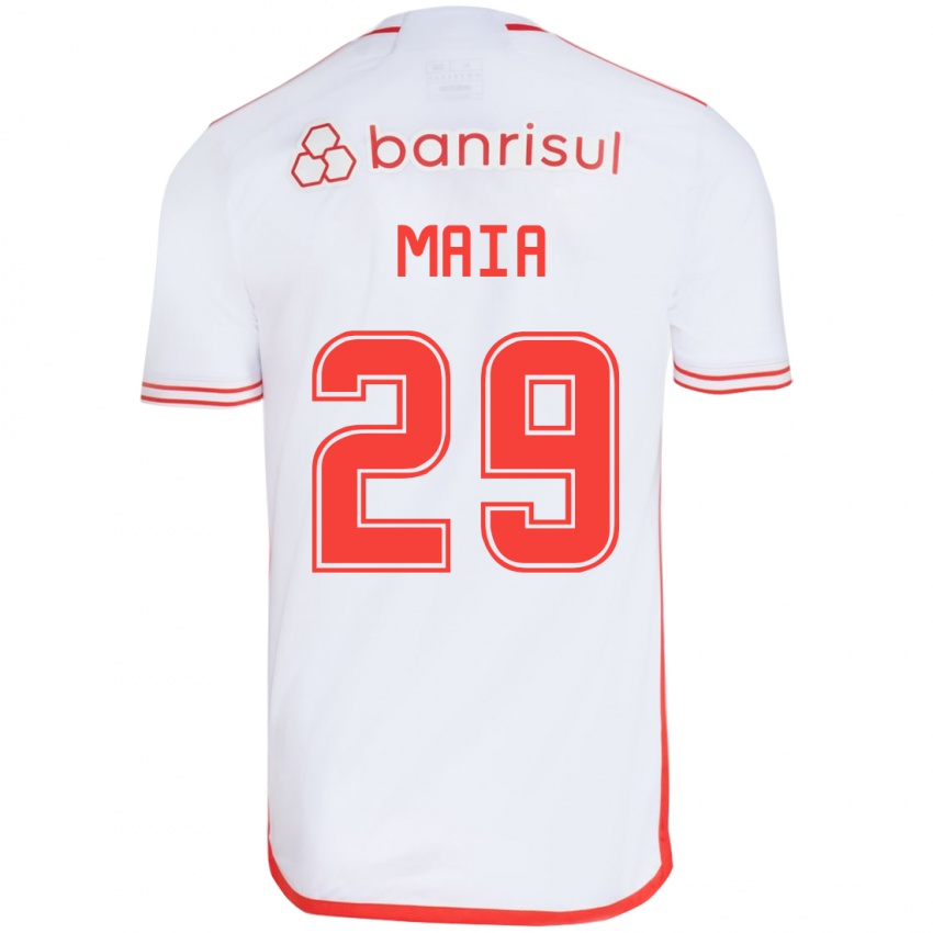 Niño Camiseta Thiago Maia #29 Blanco Rojo 2ª Equipación 2024/25 La Camisa Perú