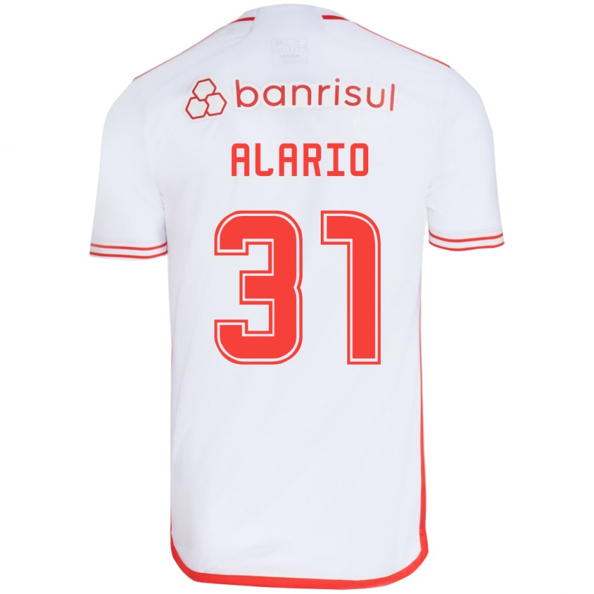 Niño Camiseta Lucas Alario #31 Blanco Rojo 2ª Equipación 2024/25 La Camisa Perú