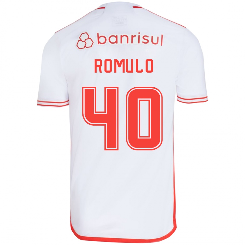 Niño Camiseta Rômulo #40 Blanco Rojo 2ª Equipación 2024/25 La Camisa Perú