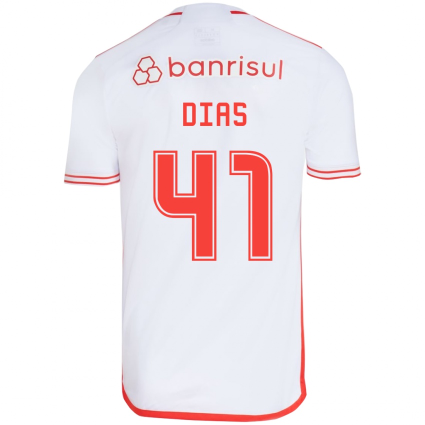 Niño Camiseta Matheus Dias #41 Blanco Rojo 2ª Equipación 2024/25 La Camisa Perú