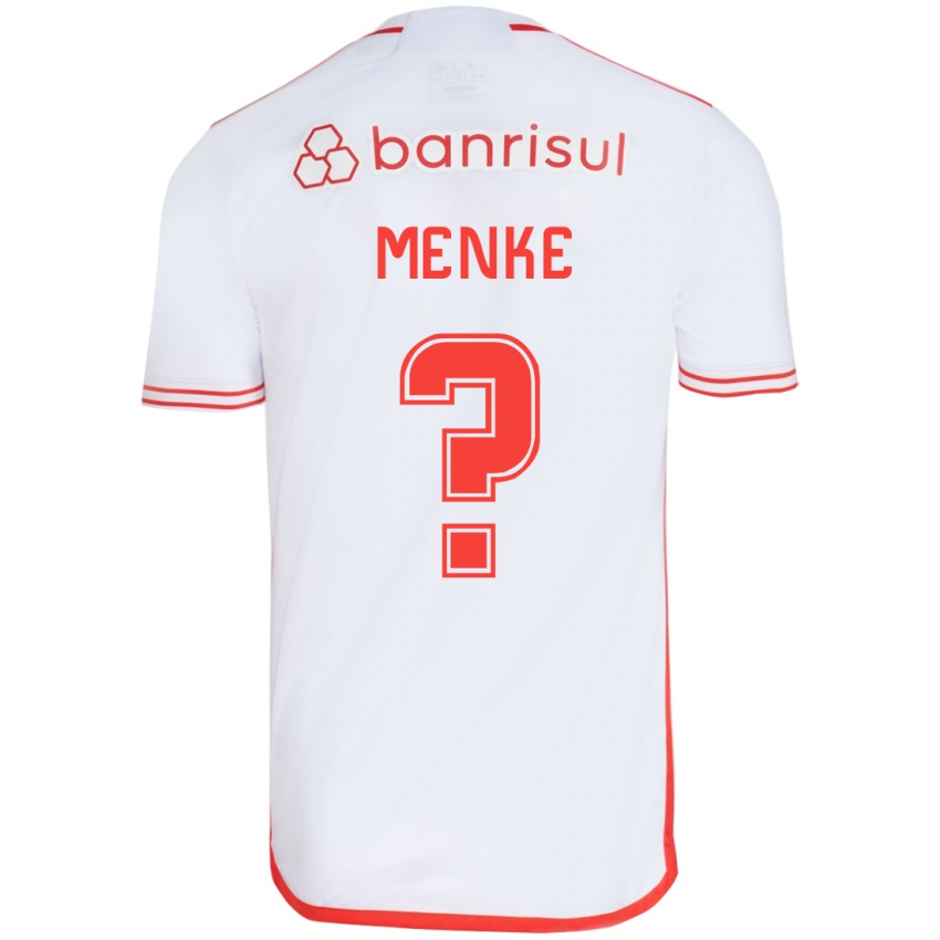 Niño Camiseta Henrique Menke #0 Blanco Rojo 2ª Equipación 2024/25 La Camisa Perú