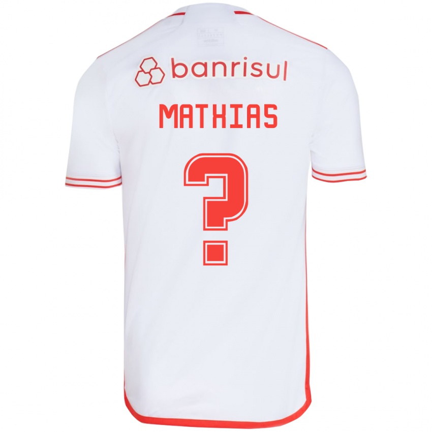 Niño Camiseta Ricardo Mathias #0 Blanco Rojo 2ª Equipación 2024/25 La Camisa Perú