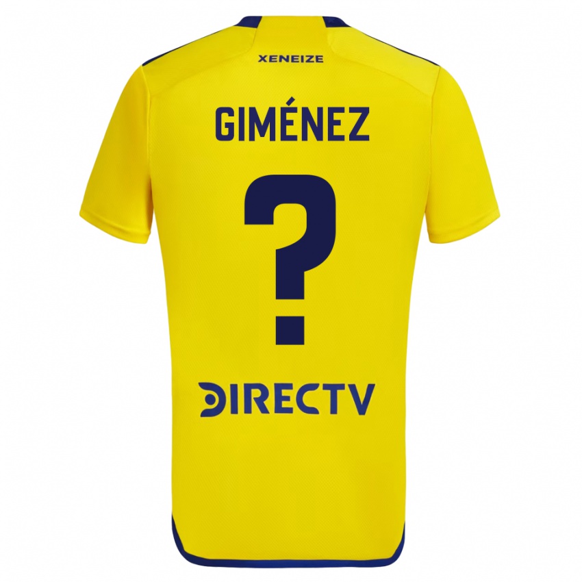 Niño Camiseta Milton Giménez #0 Amarillo Azul 2ª Equipación 2024/25 La Camisa Perú