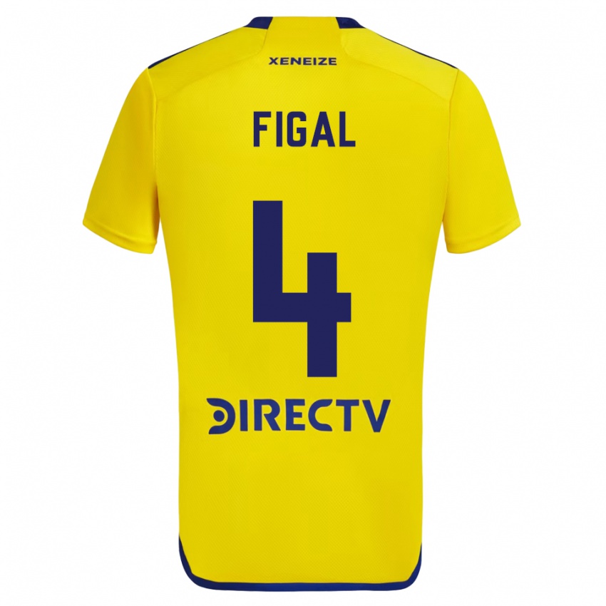 Niño Camiseta Nicolás Figal #4 Amarillo Azul 2ª Equipación 2024/25 La Camisa Perú