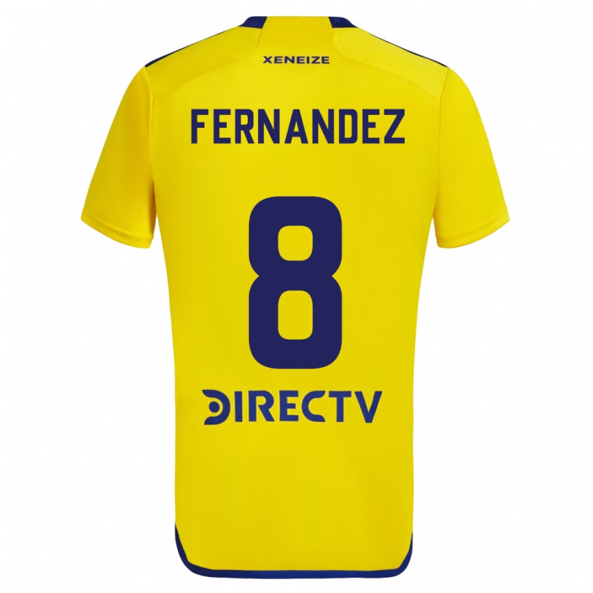 Niño Camiseta Pol Fernández #8 Amarillo Azul 2ª Equipación 2024/25 La Camisa Perú