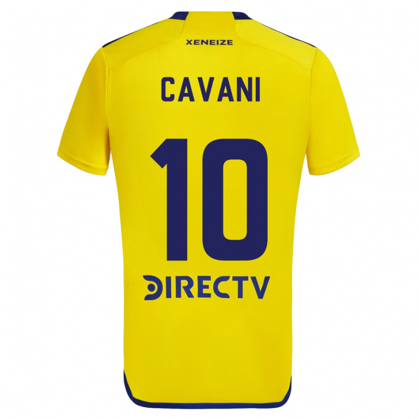 Niño Camiseta Edinson Cavani #10 Amarillo Azul 2ª Equipación 2024/25 La Camisa Perú