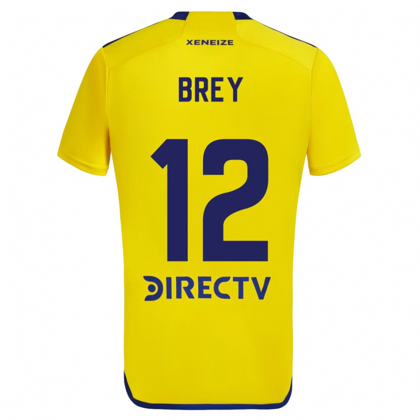 Niño Camiseta Leandro Brey #12 Amarillo Azul 2ª Equipación 2024/25 La Camisa Perú