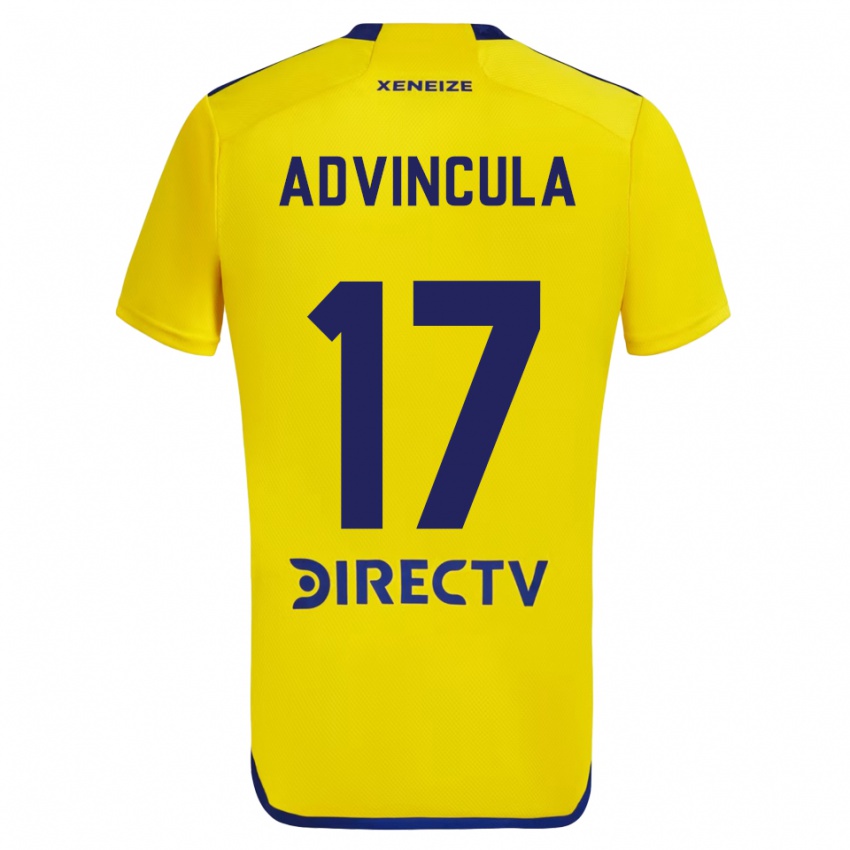 Niño Camiseta Luis Advincula #17 Amarillo Azul 2ª Equipación 2024/25 La Camisa Perú