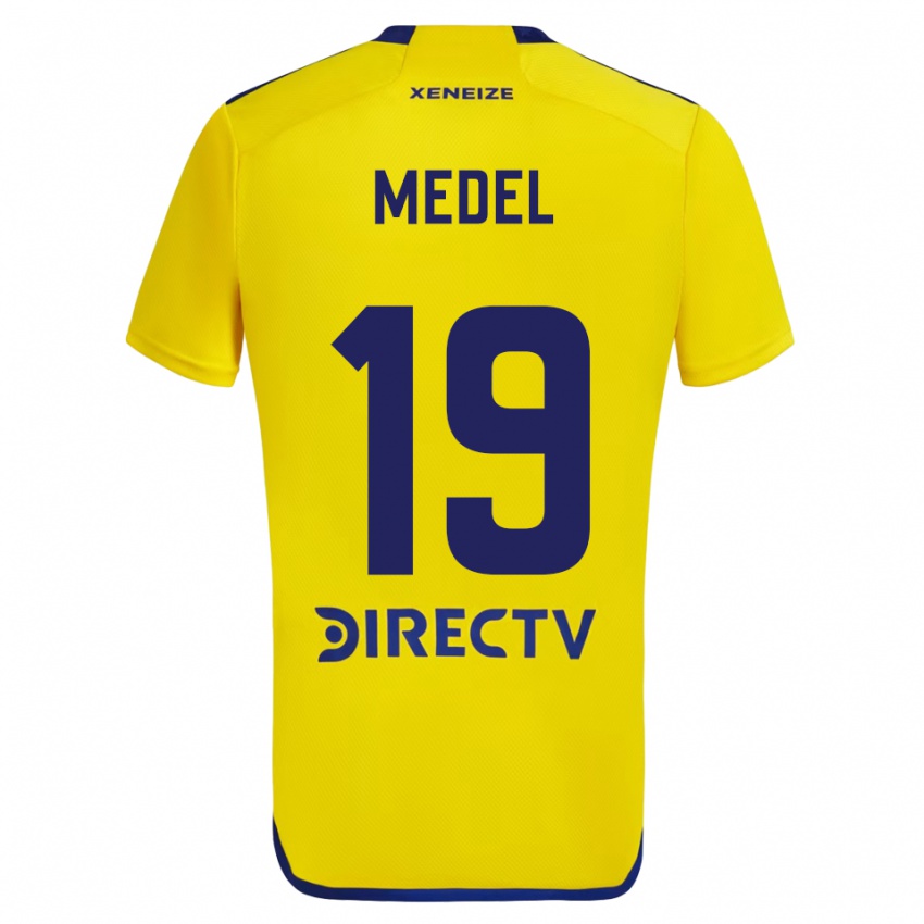 Niño Camiseta Gary Medel #19 Amarillo Azul 2ª Equipación 2024/25 La Camisa Perú