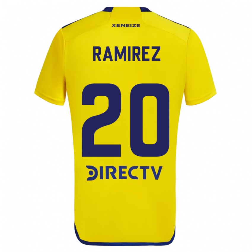 Niño Camiseta Juan Ramirez #20 Amarillo Azul 2ª Equipación 2024/25 La Camisa Perú