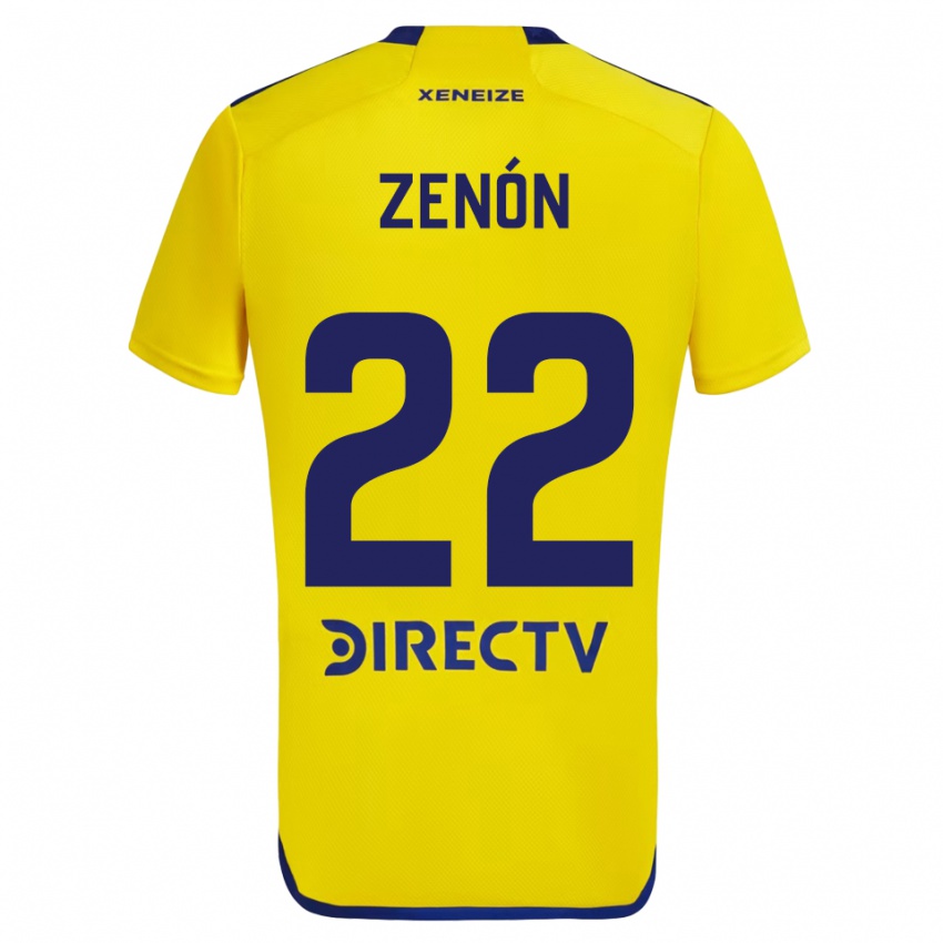 Niño Camiseta Kevin Zenón #22 Amarillo Azul 2ª Equipación 2024/25 La Camisa Perú