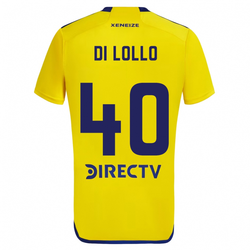 Niño Camiseta Lautaro Di Lollo #40 Amarillo Azul 2ª Equipación 2024/25 La Camisa Perú