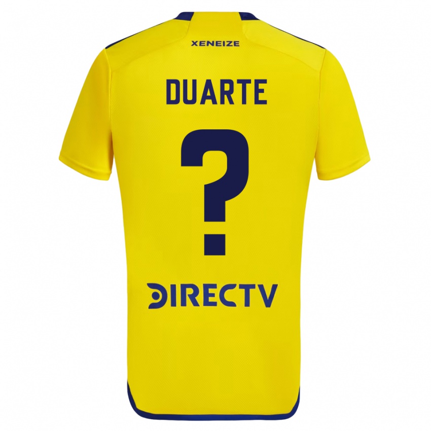 Niño Camiseta Kevin Duarte #0 Amarillo Azul 2ª Equipación 2024/25 La Camisa Perú