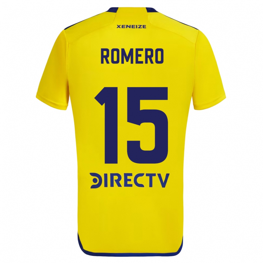 Niño Camiseta Alejo Romero #15 Amarillo Azul 2ª Equipación 2024/25 La Camisa Perú