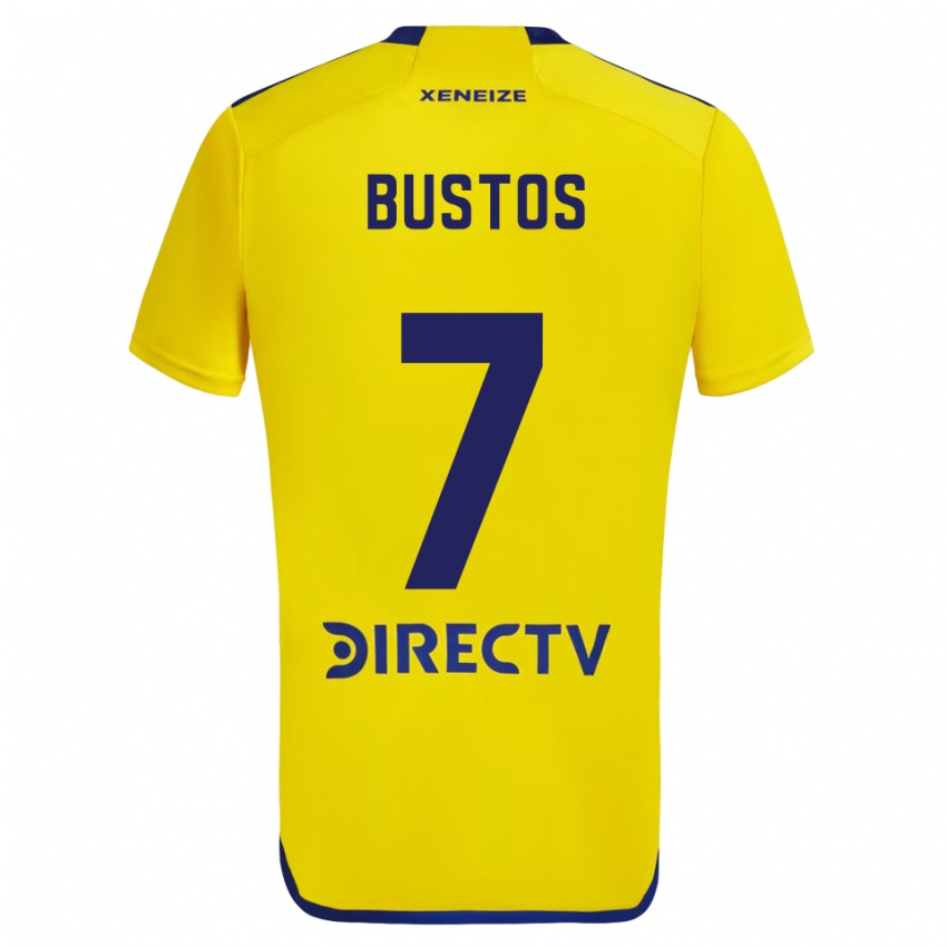 Niño Camiseta Tomás Bustos #7 Amarillo Azul 2ª Equipación 2024/25 La Camisa Perú