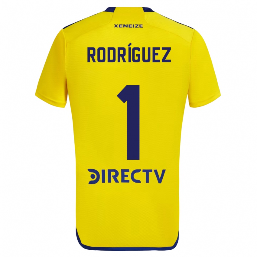 Niño Camiseta Fernando Rodríguez #1 Amarillo Azul 2ª Equipación 2024/25 La Camisa Perú