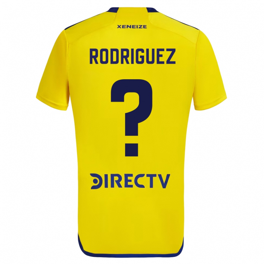 Niño Camiseta Román Rodríguez #0 Amarillo Azul 2ª Equipación 2024/25 La Camisa Perú