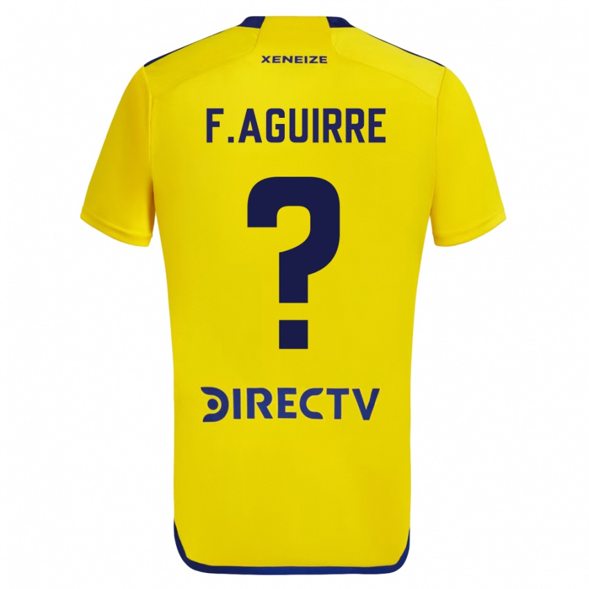 Niño Camiseta Federico Aguirre #0 Amarillo Azul 2ª Equipación 2024/25 La Camisa Perú