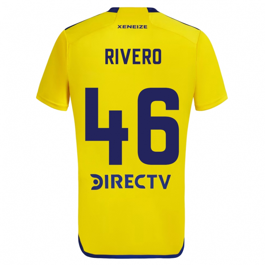 Niño Camiseta Simon Rivero #46 Amarillo Azul 2ª Equipación 2024/25 La Camisa Perú