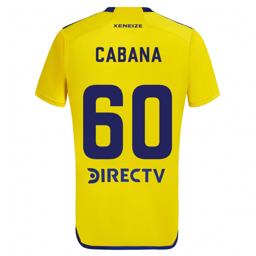 Niño Camiseta Juan Pablo Cabana #60 Amarillo Azul 2ª Equipación 2024/25 La Camisa Perú