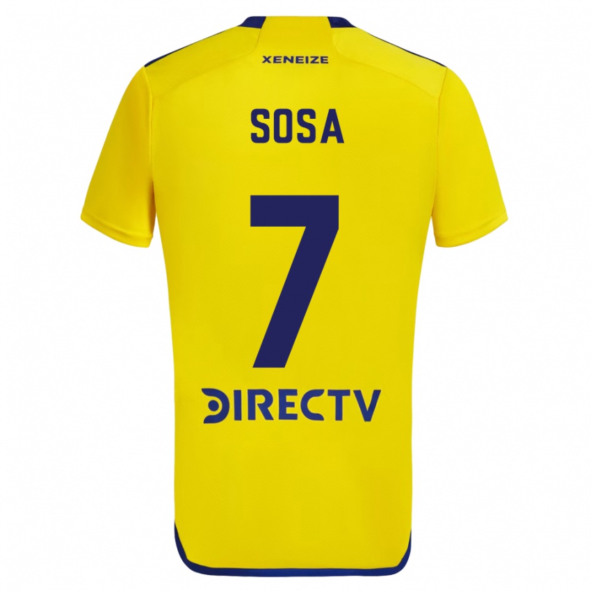 Niño Camiseta Elián Sosa #7 Amarillo Azul 2ª Equipación 2024/25 La Camisa Perú