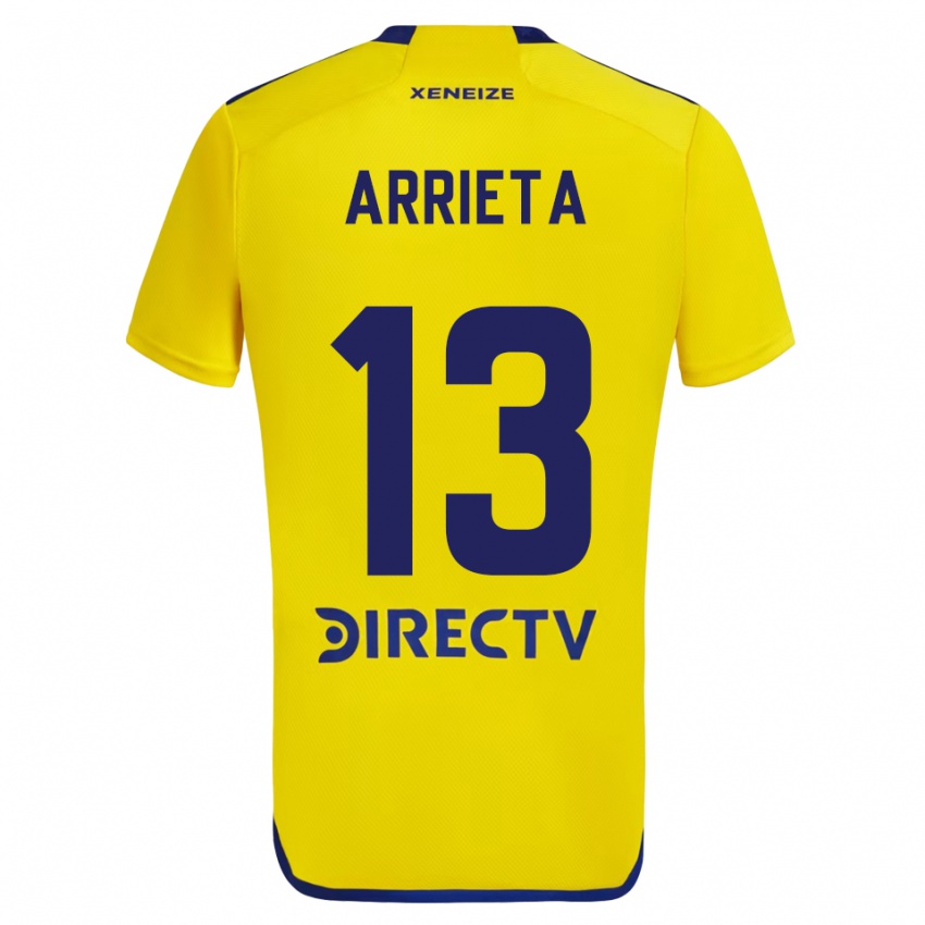 Niño Camiseta Thomás Arrieta #13 Amarillo Azul 2ª Equipación 2024/25 La Camisa Perú