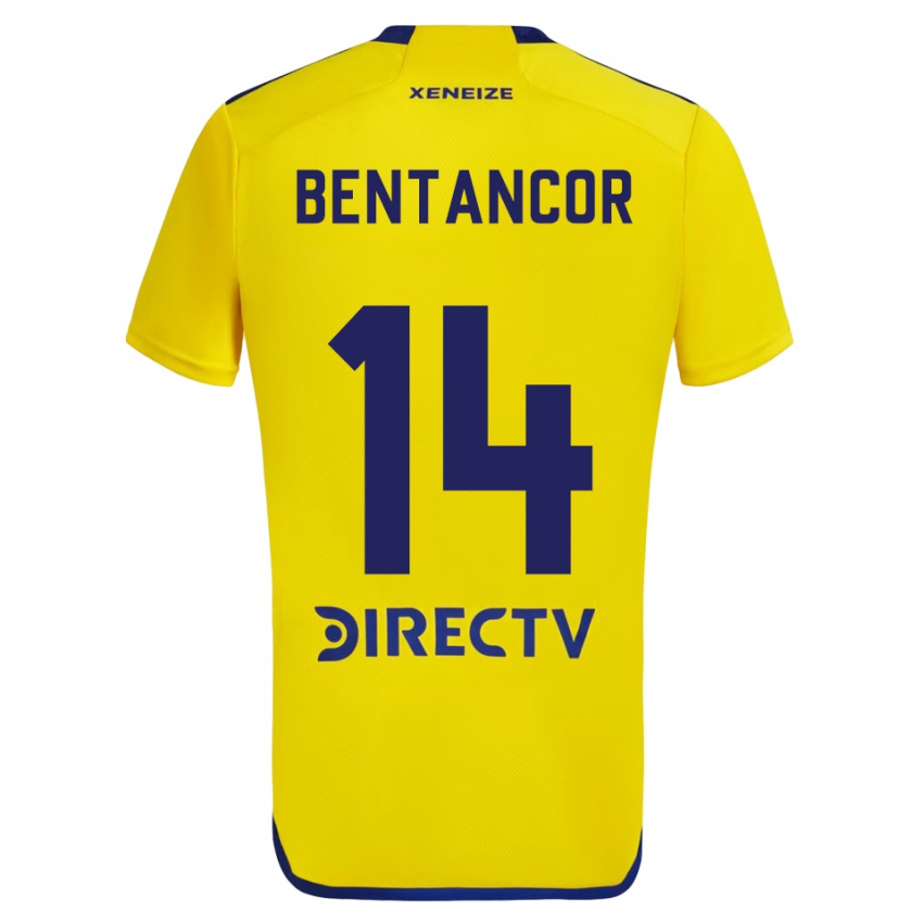 Niño Camiseta Thomás Bentancor #14 Amarillo Azul 2ª Equipación 2024/25 La Camisa Perú