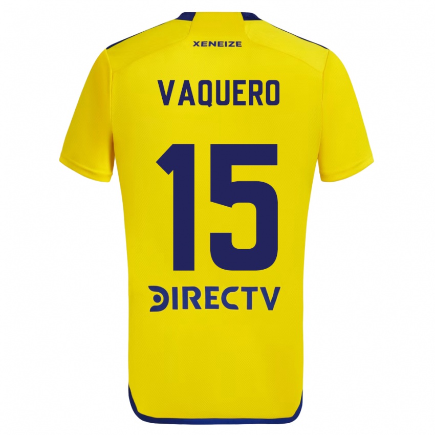 Niño Camiseta Iván Vaquero #15 Amarillo Azul 2ª Equipación 2024/25 La Camisa Perú