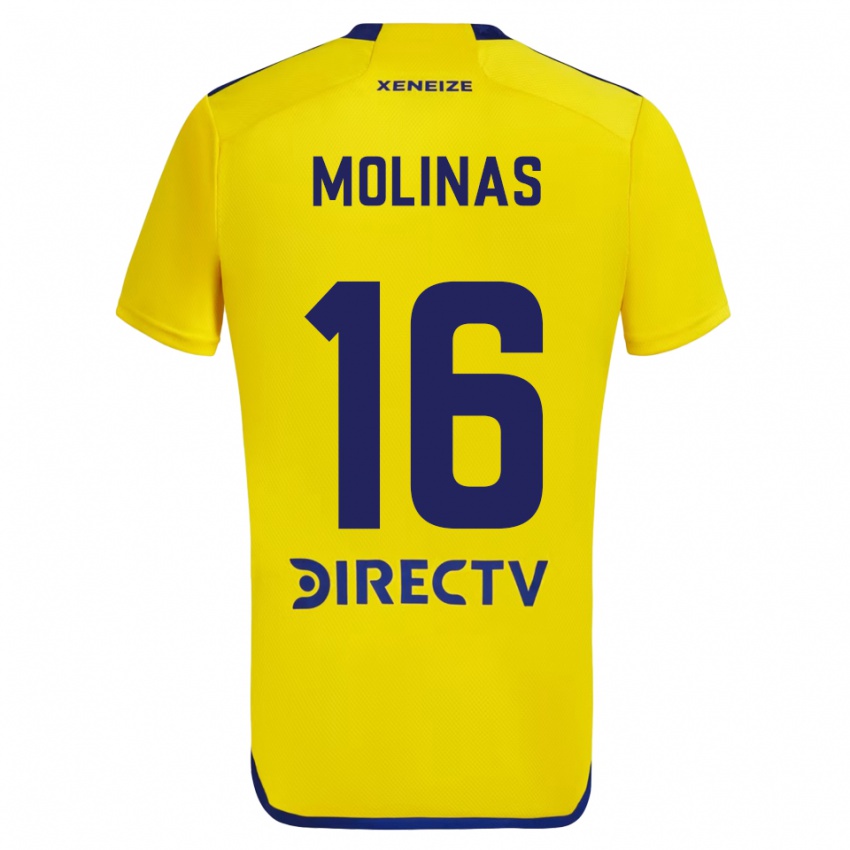 Niño Camiseta Aaron Molinas #16 Amarillo Azul 2ª Equipación 2024/25 La Camisa Perú