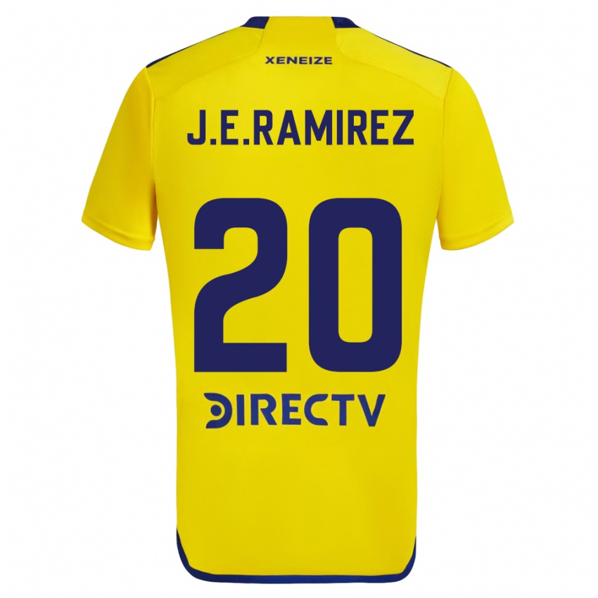 Niño Camiseta Juan Edgardo Ramirez #20 Amarillo Azul 2ª Equipación 2024/25 La Camisa Perú