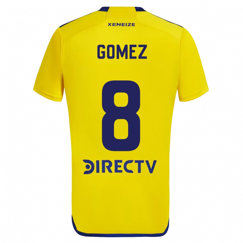 Niño Camiseta Camila Gomez Ares #8 Amarillo Azul 2ª Equipación 2024/25 La Camisa Perú