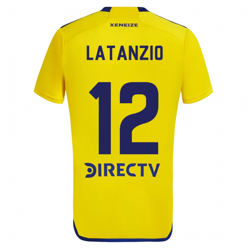 Niño Camiseta Florencia Latanzio #12 Amarillo Azul 2ª Equipación 2024/25 La Camisa Perú