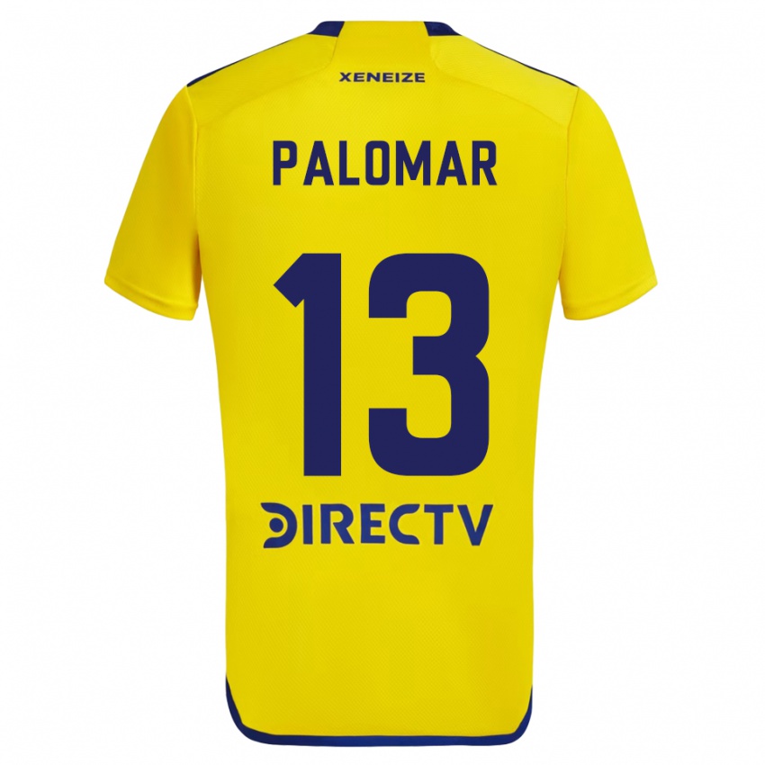 Niño Camiseta Estefania Palomar #13 Amarillo Azul 2ª Equipación 2024/25 La Camisa Perú