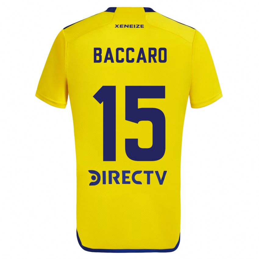 Niño Camiseta Camila Baccaro #15 Amarillo Azul 2ª Equipación 2024/25 La Camisa Perú