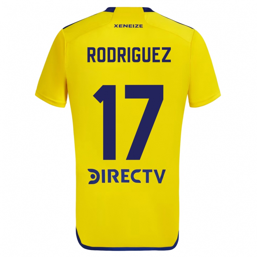 Niño Camiseta Fanny Rodriguez #17 Amarillo Azul 2ª Equipación 2024/25 La Camisa Perú