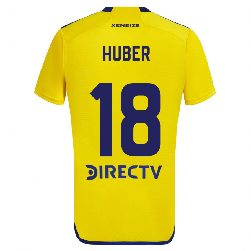 Niño Camiseta Clarisa Huber #18 Amarillo Azul 2ª Equipación 2024/25 La Camisa Perú