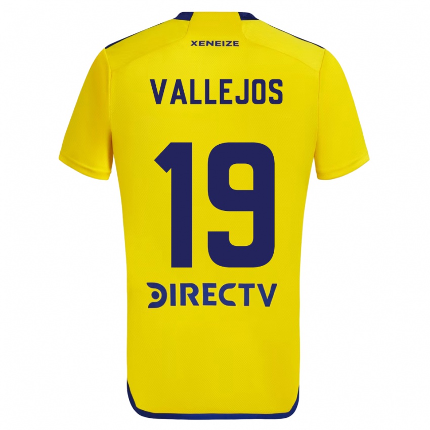 Niño Camiseta Fabiana Vallejos #19 Amarillo Azul 2ª Equipación 2024/25 La Camisa Perú