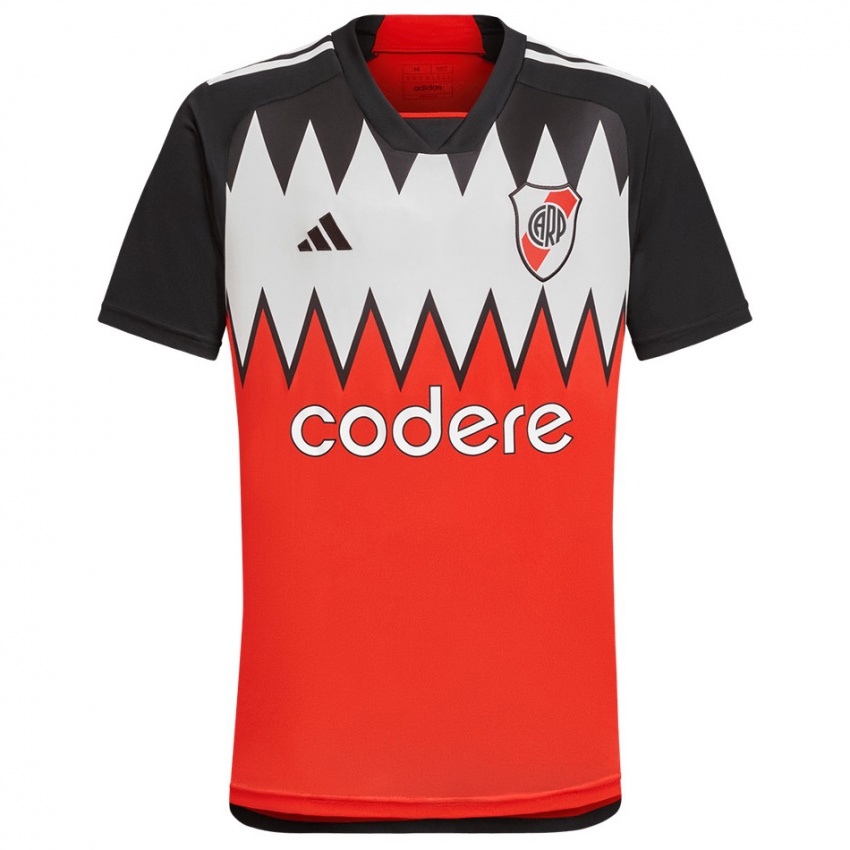 Niño Camiseta Franco Mastantuono #30 Rojo Negro Blanco 2ª Equipación 2024/25 La Camisa Perú