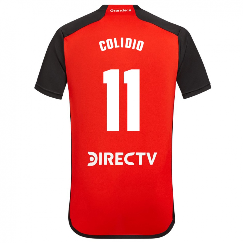 Niño Camiseta Facundo Colidio #11 Rojo Negro Blanco 2ª Equipación 2024/25 La Camisa Perú